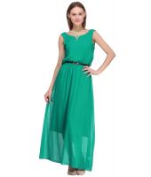 Nineteen Green Casual Polyester Long Maxi Dress