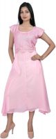 Pamposh Creations Women's Maxi Pink Dress