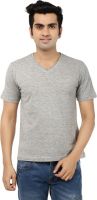 Ruse Solid Men's V-neck Grey T-Shirt