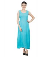 Sei Bello Blue Crepe Maxi Dress