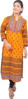 Sonal Sk Casual Printed Women's Kurti(Orange)