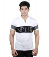 Spur White Cotton T Shirt