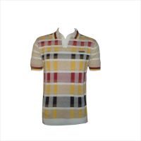 Tick Lish Striped Men's Polo Neck Yellow, Brown, Red T-Shirt