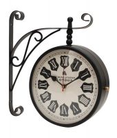 Trendy Ile Black & Beige Double Sided Station Clock