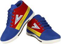 Vivaan Footwear Blue-163 Sneakers(Blue, Red)