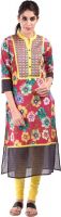 Aarr Floral Print Women's Straight Kurta(Red)