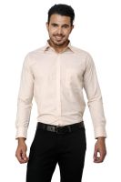 American Cult Men's Solid Formal Yellow Shirt