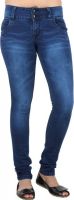 F FASHIONSTYLUS Slim Fit Women's Dark Blue Jeans