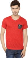 Lowcha Polka Print Men's V-neck Blue, Black T-Shirt Lowcha Polka Print Men's V-neck Blue, Black T-Shirt