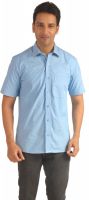 Sterling Men's Self Design Formal Light Blue Shirt