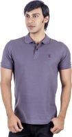 X-Tint Solid Men's Polo Neck Purple T-Shirt