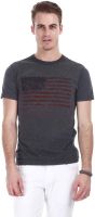 Zobello Self Design Men's Round Neck Multicolor T-Shirt
