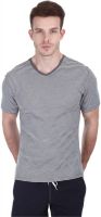 Zobello Striped Men's V-neck Grey T-Shirt