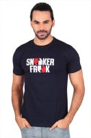 Anger Beast Printed Men's Round Neck Blue T-Shirt