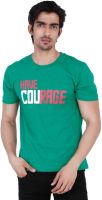 Change360 Printed Men's Round Neck Green T-Shirt