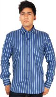 Crocks Club Men's Checkered Casual Blue Shirt