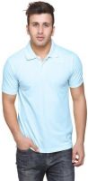 Double F Solid Men's Polo Neck Light Blue T-Shirt Double F Solid Men's Polo Neck Light Blue T-Shirt