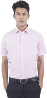 Eden Elliot Men's Striped Formal Linen Pink Shirt