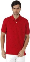 Fahrenheit Printed Men's Polo Neck Red T-Shirt