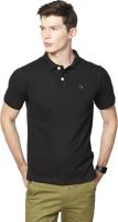 Haute Couture Solid Men's Polo Neck Black T-Shirt