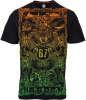 Huetrap Graphic Print Men's Round Neck Black T-Shirt