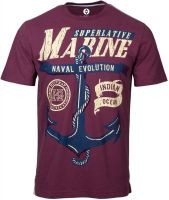 Huetrap Graphic Print Men's Round Neck Maroon T-Shirt