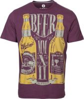 Huetrap Graphic Print Men's Round Neck Maroon T-Shirt