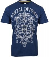 Huetrap Graphic Print Men's Round Neck Blue T-Shirt