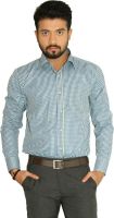 Indian Weller Men's Checkered Formal Green Shirt