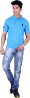 Jura Polo Solid Men's Polo Neck Light Blue T-Shirt