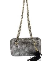 Kion Style Silver Silver Textured Women's Evening Clutch