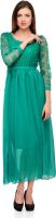 Klick2Style Women's Maxi Green Dress