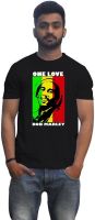 Lovely Collection Graphic Print Men's Round Neck Black T-Shirt
