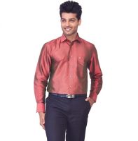 Mark Anderson Men's Solid Casual Red Shirt