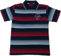 Miracle Striped Men's Polo Neck Red T-Shirt