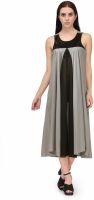 Natty India Women's Maxi Grey, Black Dress