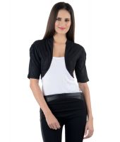 Numbrave Black Viscose Shrugs