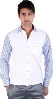 S9 Men's Checkered Casual White, Blue, Black Shirt