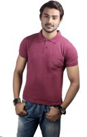 Spur Solid Men's Polo Neck Pink T-Shirt