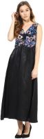 The Vanca Women's Empire Waist Black Dress