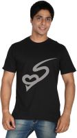 Trendster Printed Men's Round Neck Black T-Shirt
