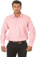 West Vogue Men's Striped Formal Pink Shirt