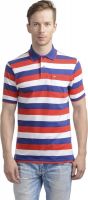 WRIG Striped Men's Polo Neck Red T-Shirt