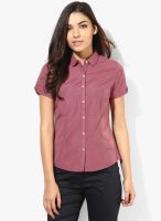 Annabelle By Pantaloons Maroon Checked Shirt