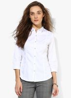 Annabelle By Pantaloons White Solid Shirt