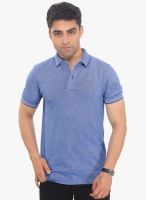 Bongio Blue Solid Polo T-Shirt