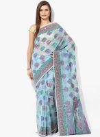 Bunkar Blue Embellished Saree