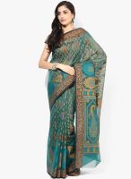 Bunkar Blue Embellished Saree