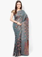 Bunkar Green Printed Saree