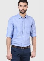 Code by Lifestyle Blue Slim Fit Casual Shirt
